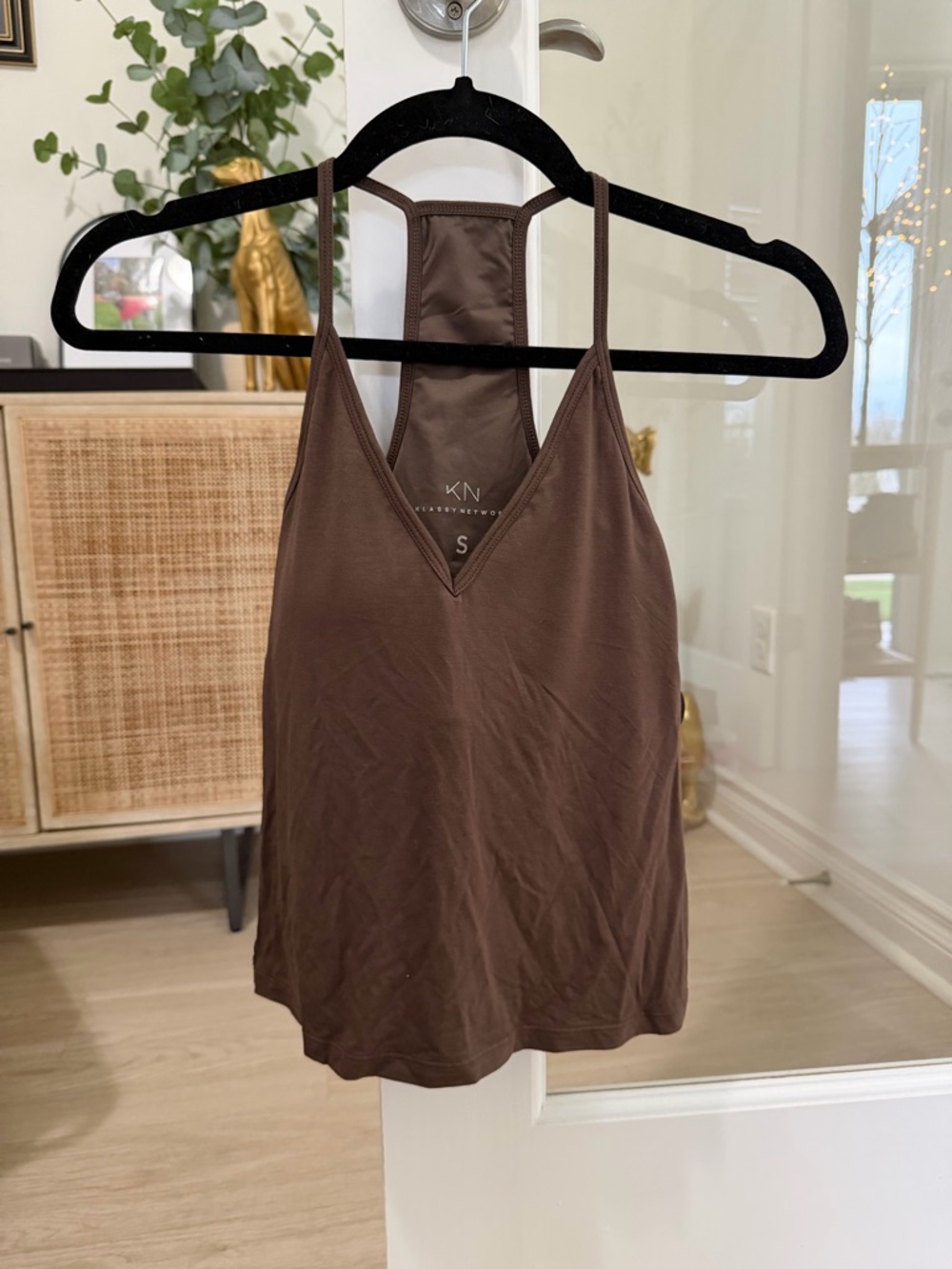 NWT Klassy Network Brown V-Neck Racerback Camisole - Picture 1 of 3